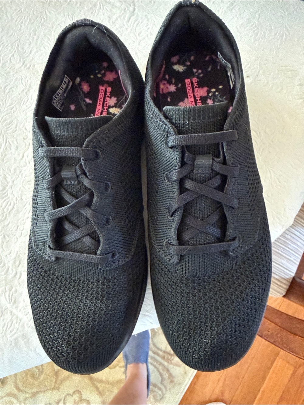 Skechers Women’s Go Step Lite Black Knit Slip-On Sneakers